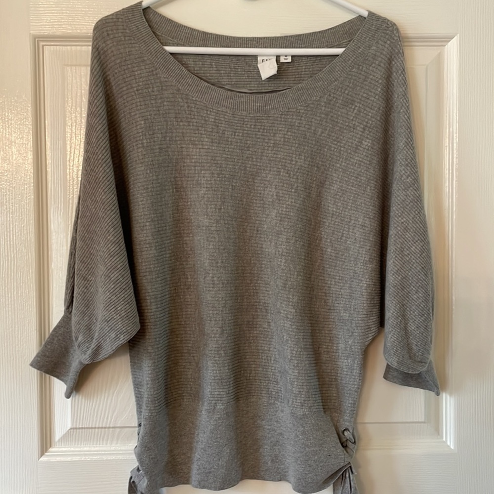 Gap Wide Puff Sleeve Heather Grey Sweater
